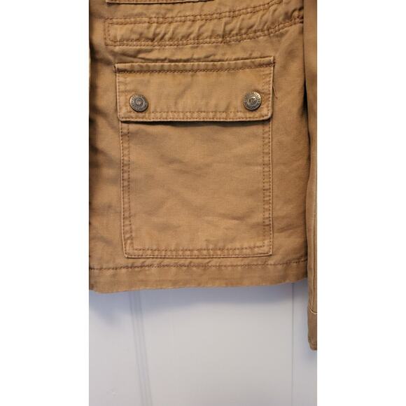 Aeropostale Womens Jacket Tan (Size M) Accented With Pockets, Zippers and Snaps - Picture 11 of 12